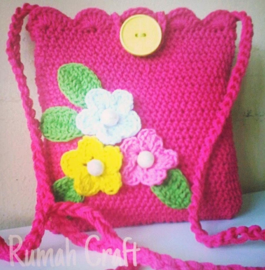 tas warna rajut kombinasi Craft   Crochet Rumah